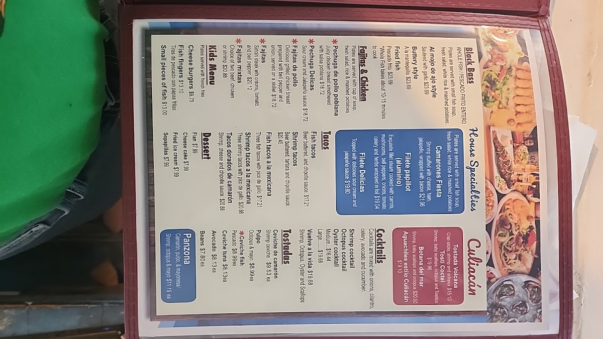 Delicias Del Mar Menu - Image 1